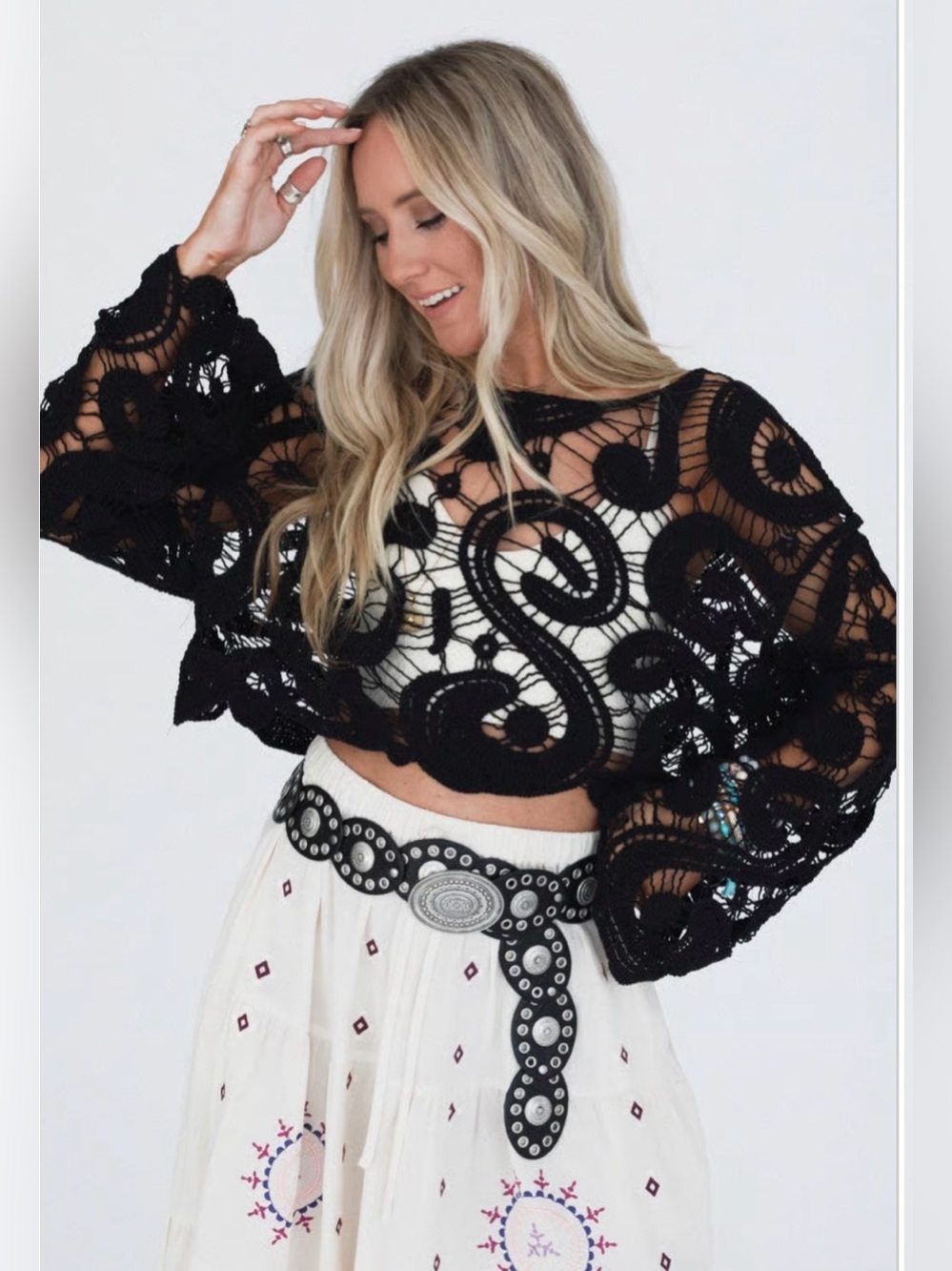 NWT Juliet Crochet Top